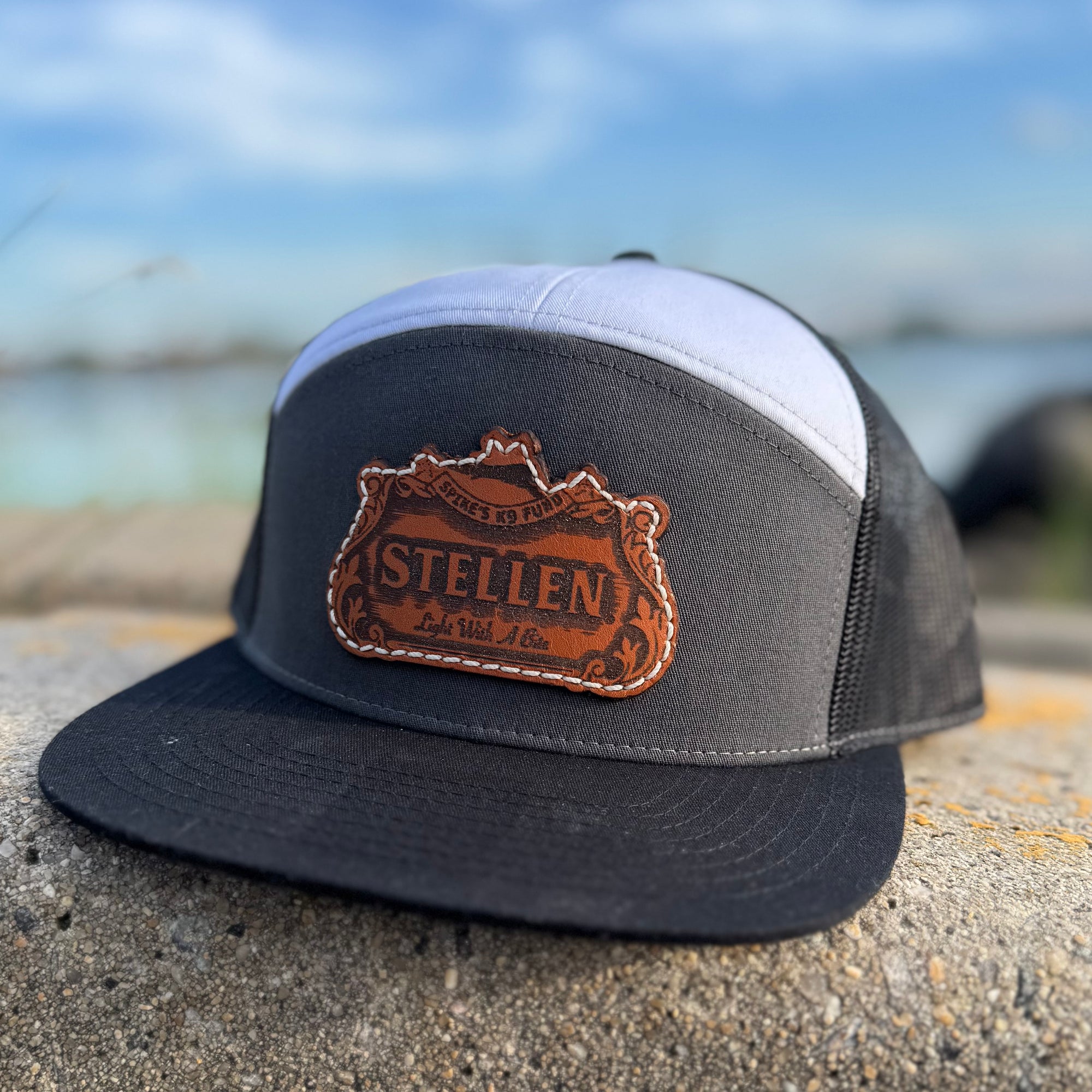 OG Logo 7 Panel Trucker Hat w/ Leather Patch