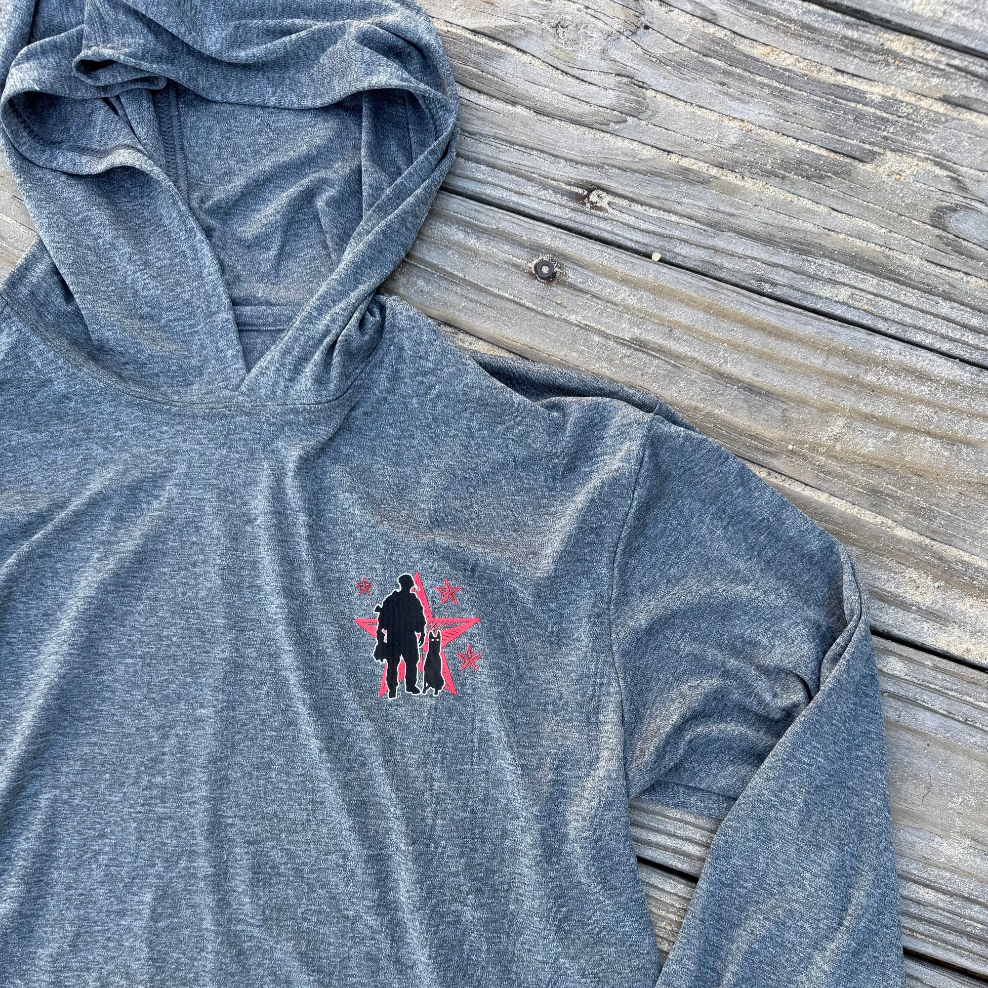 OG Logo Hooded Long Sleeve UV Shirt - Heathered Grey