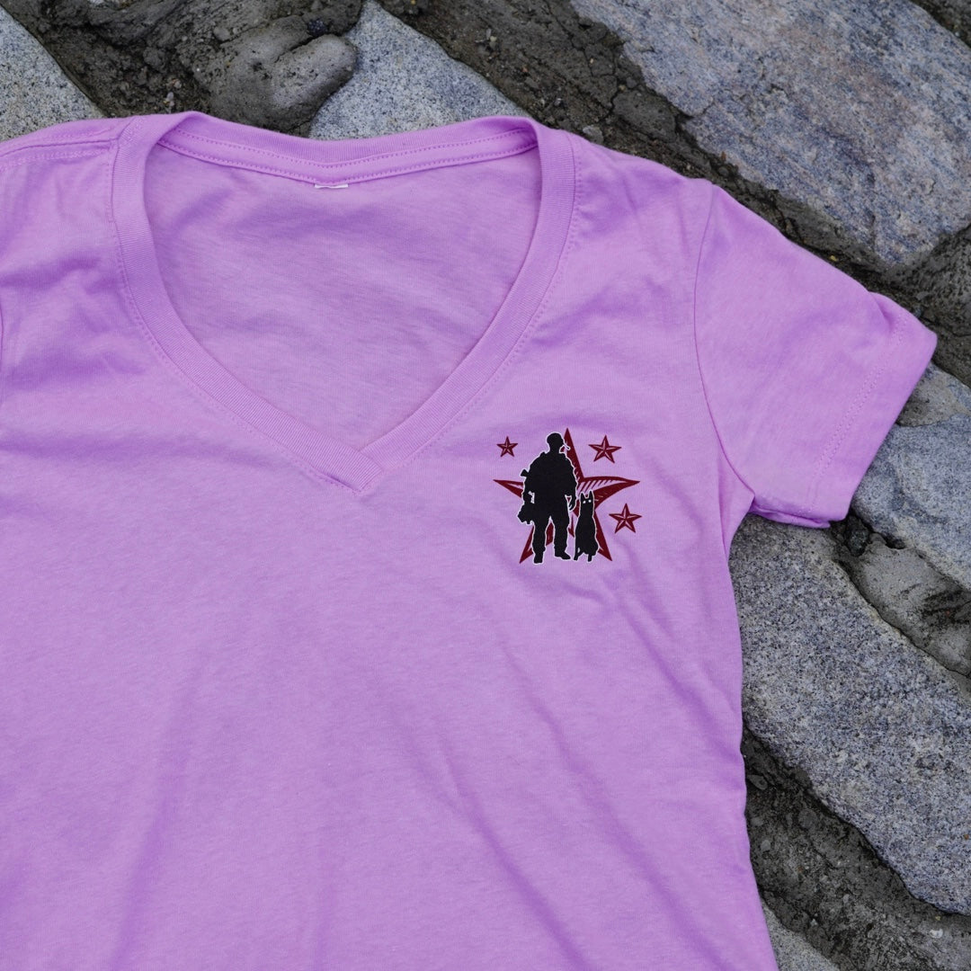 OG Logo Women's V-Neck Shirt - Lilac