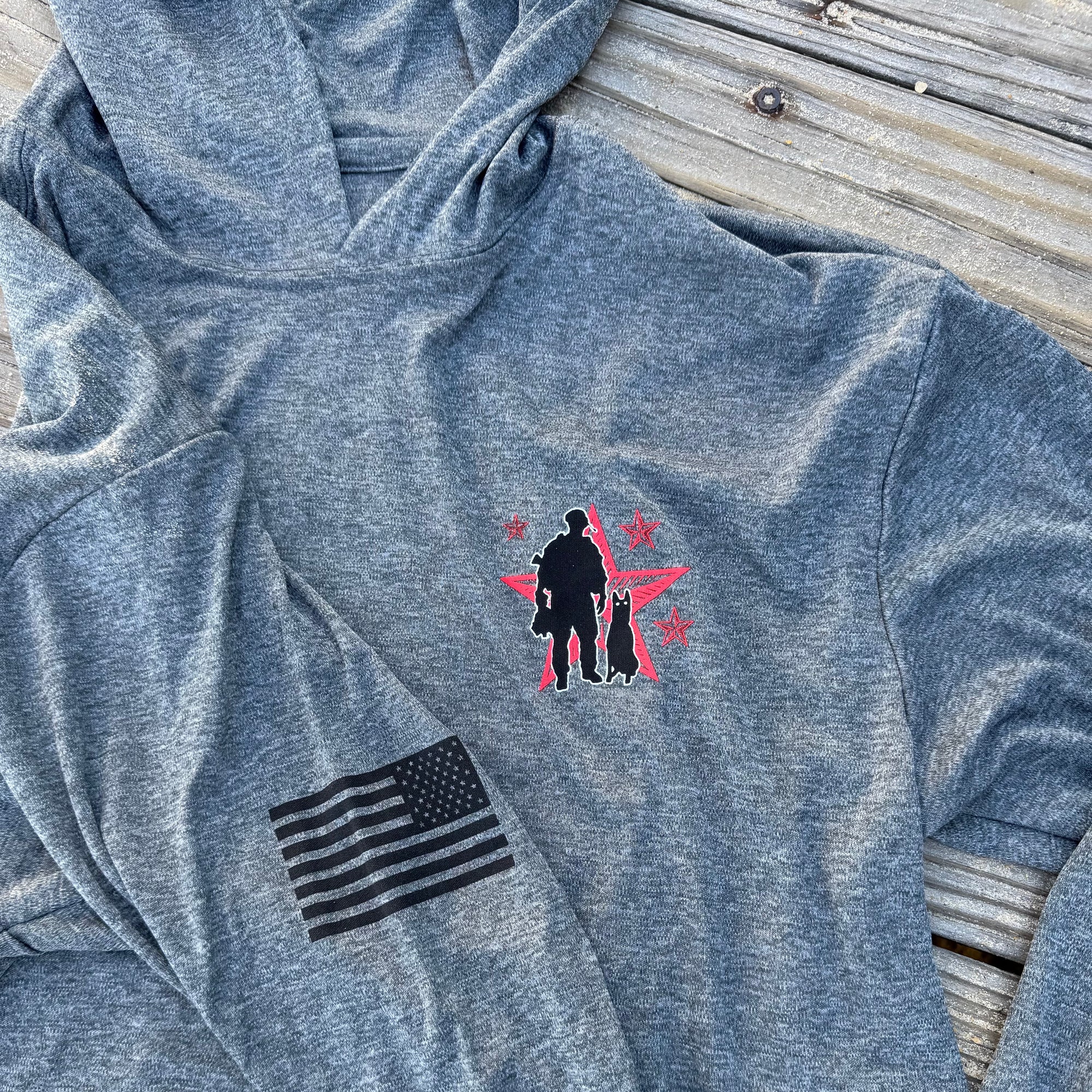 OG Logo Hooded Long Sleeve UV Shirt - Heathered Grey